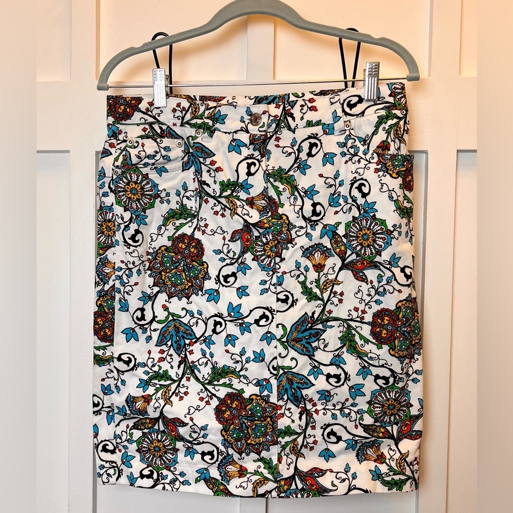 Jones Sport Skirt 4 Straight Knee Length Artsy Poetcore Cottagecore Grannycore